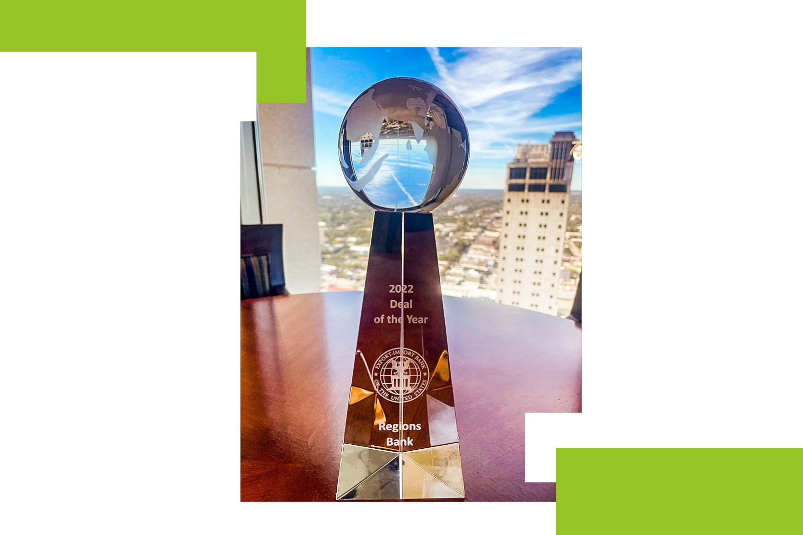 photo of "Best Deal of the Year" award.