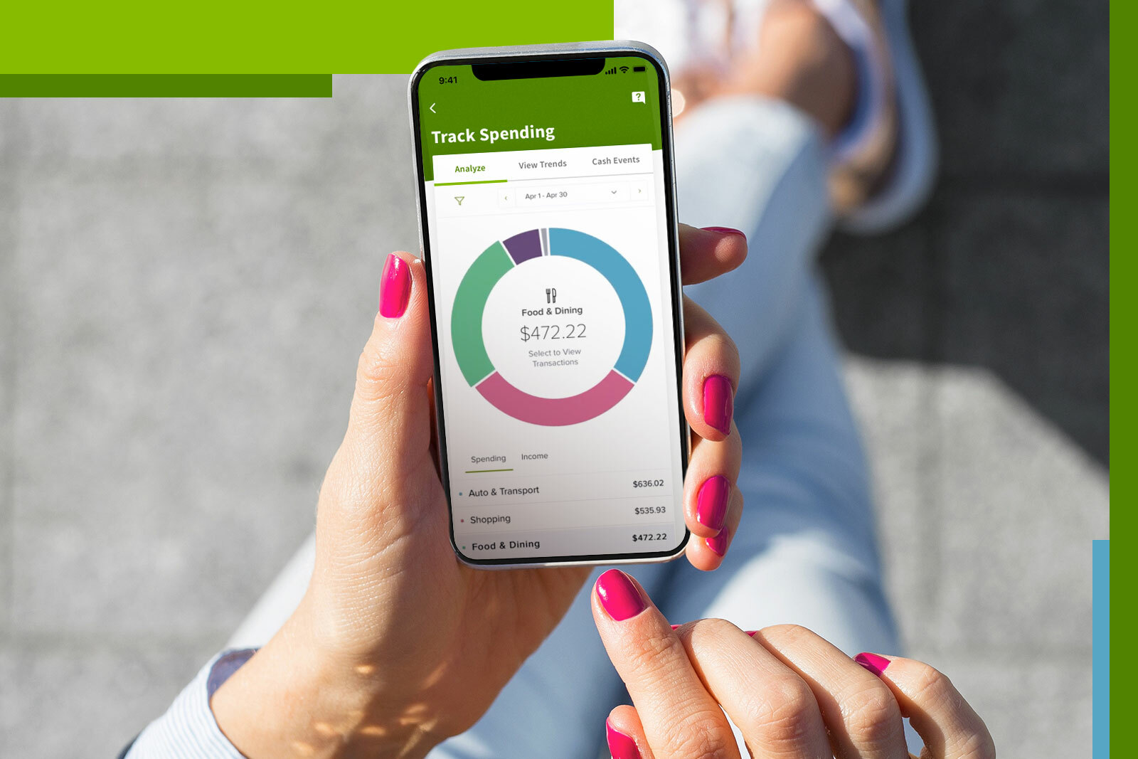 Phone with GreenInsights App