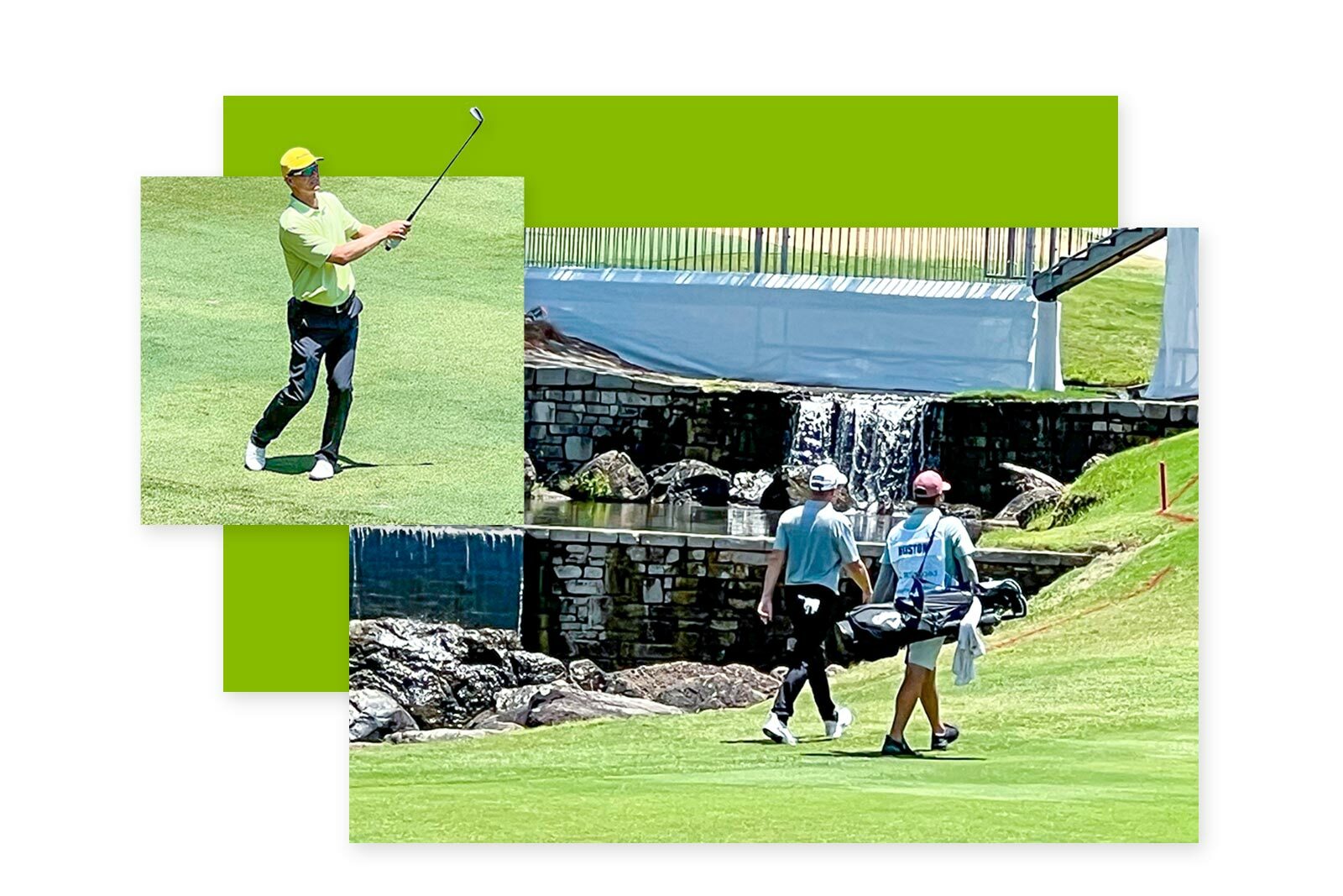 golfers on the course