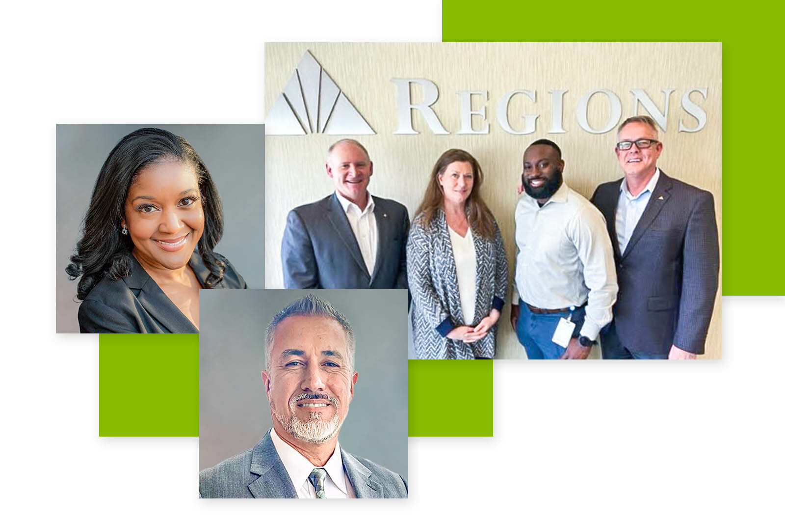 Photos of Caroline Taylor, Peter Salas, and Podcast group photo