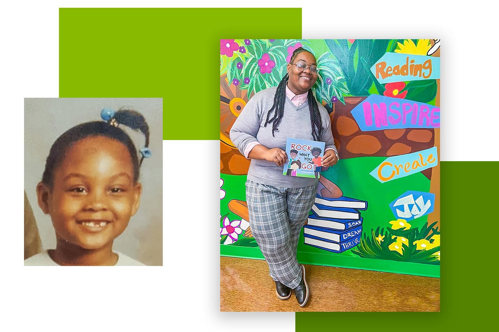 Collage - Aja La Starr as a child and adult