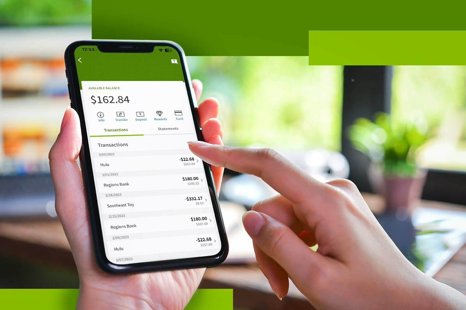 closeup of a caucasian woman's hands interacting with a mobile...