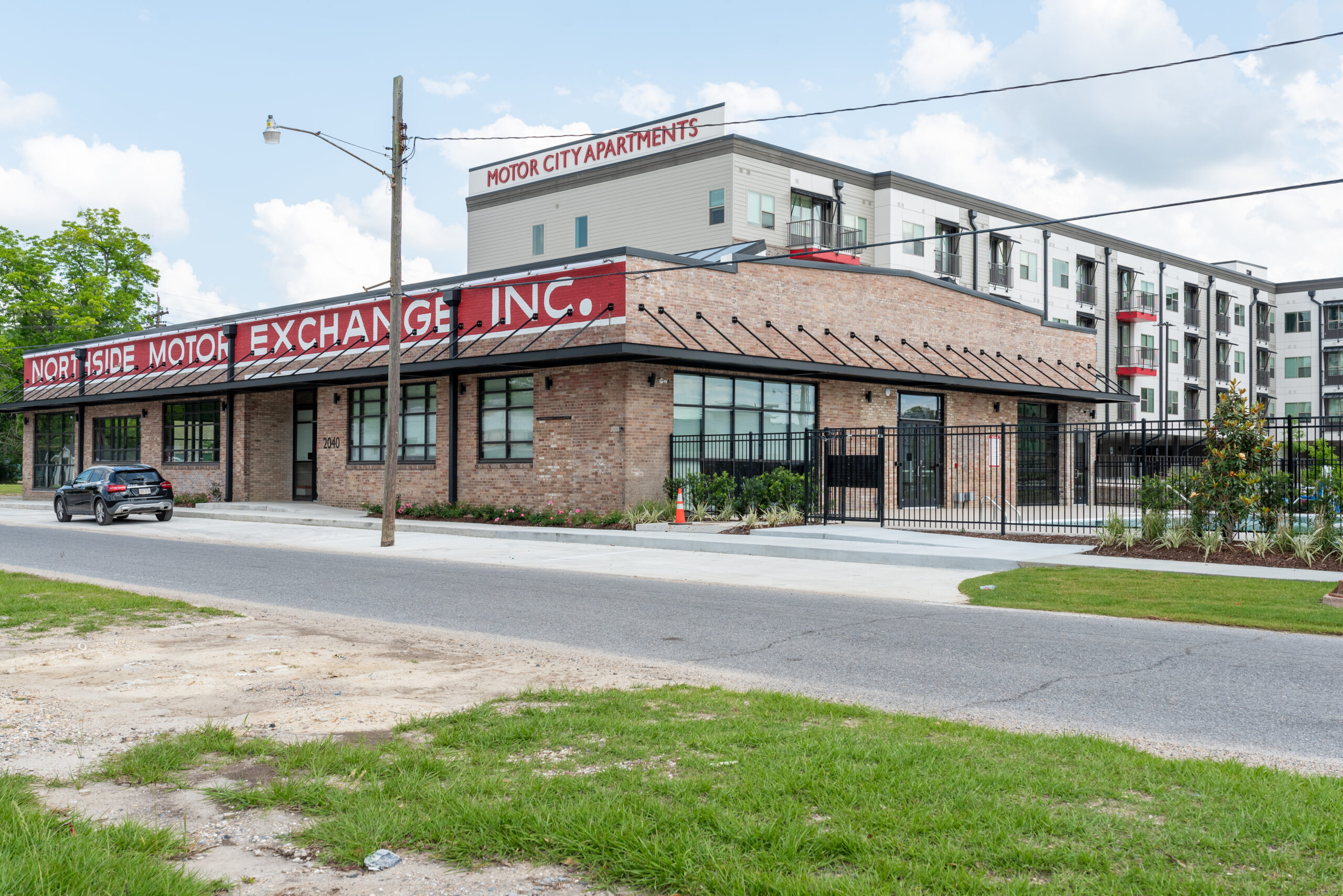 Modern style multilevel apartment complex