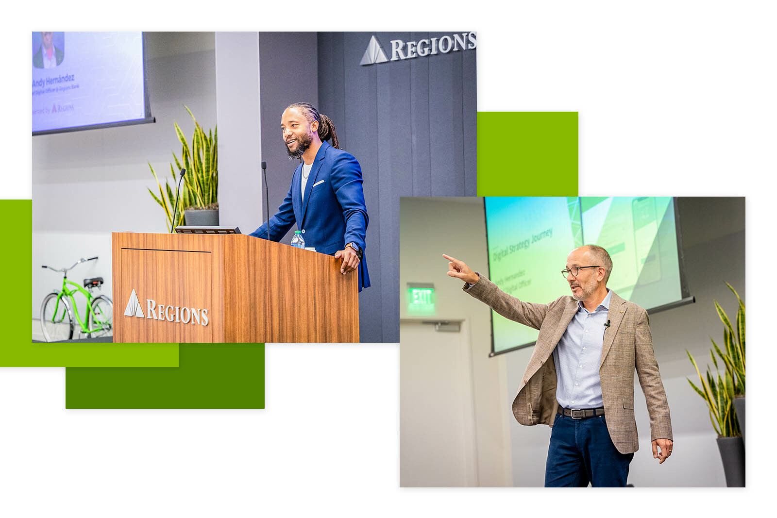 Two speakers at the event