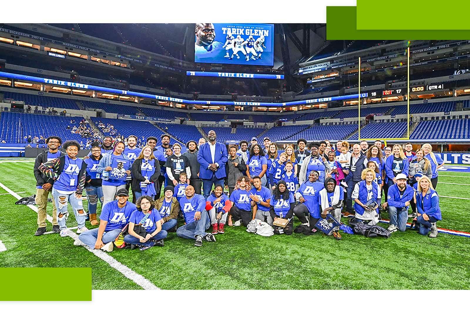 big group of people on the football field