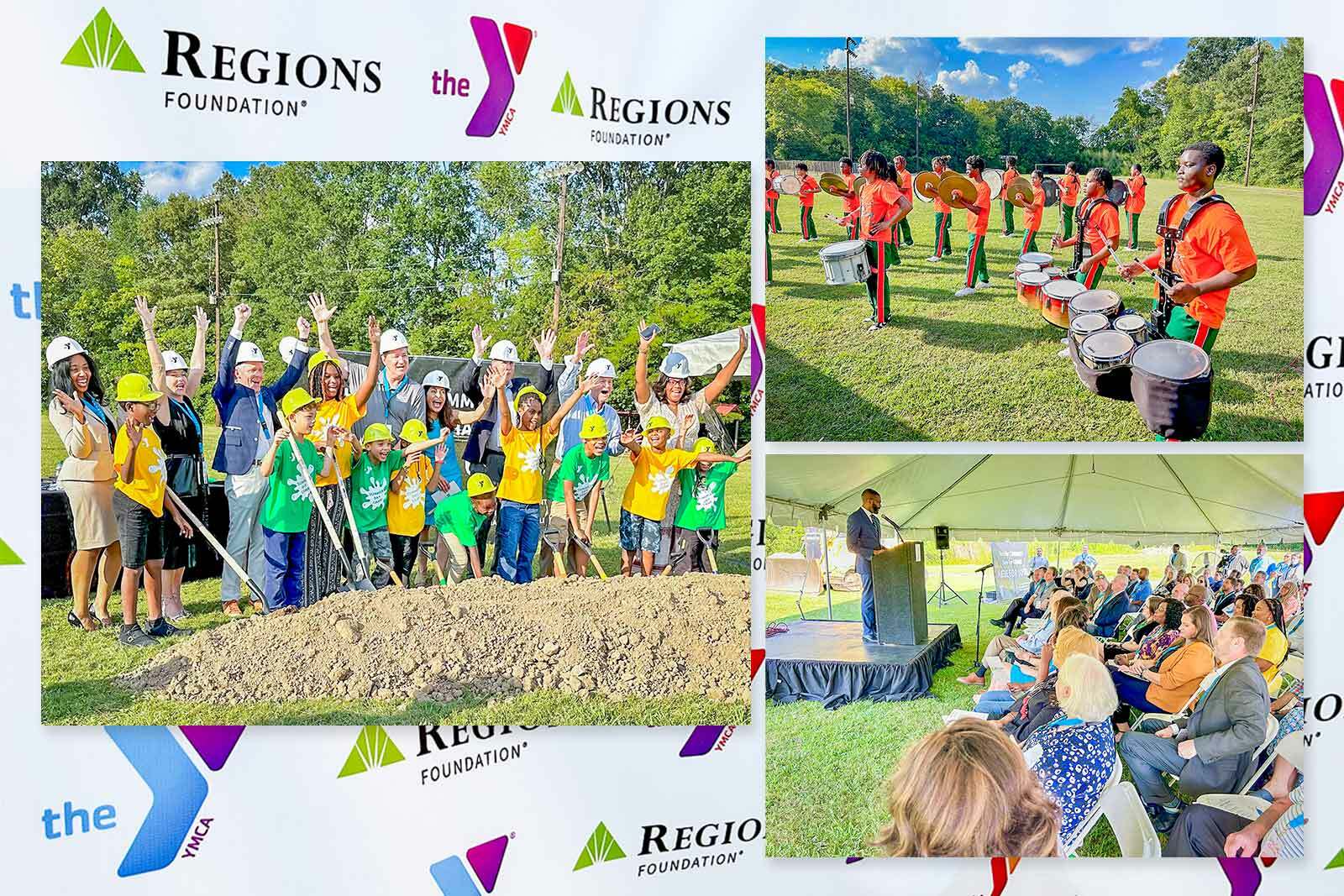 People at the YMCA groundbreaking ceremony