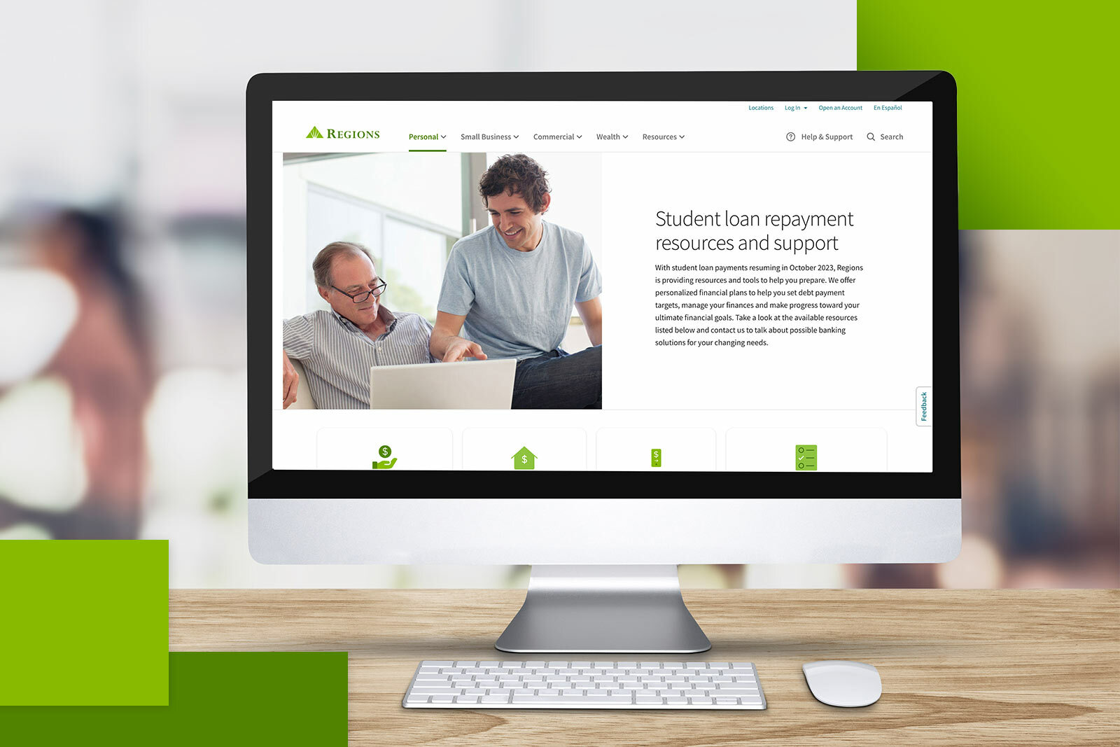 Student Loan Hub on Regions Website