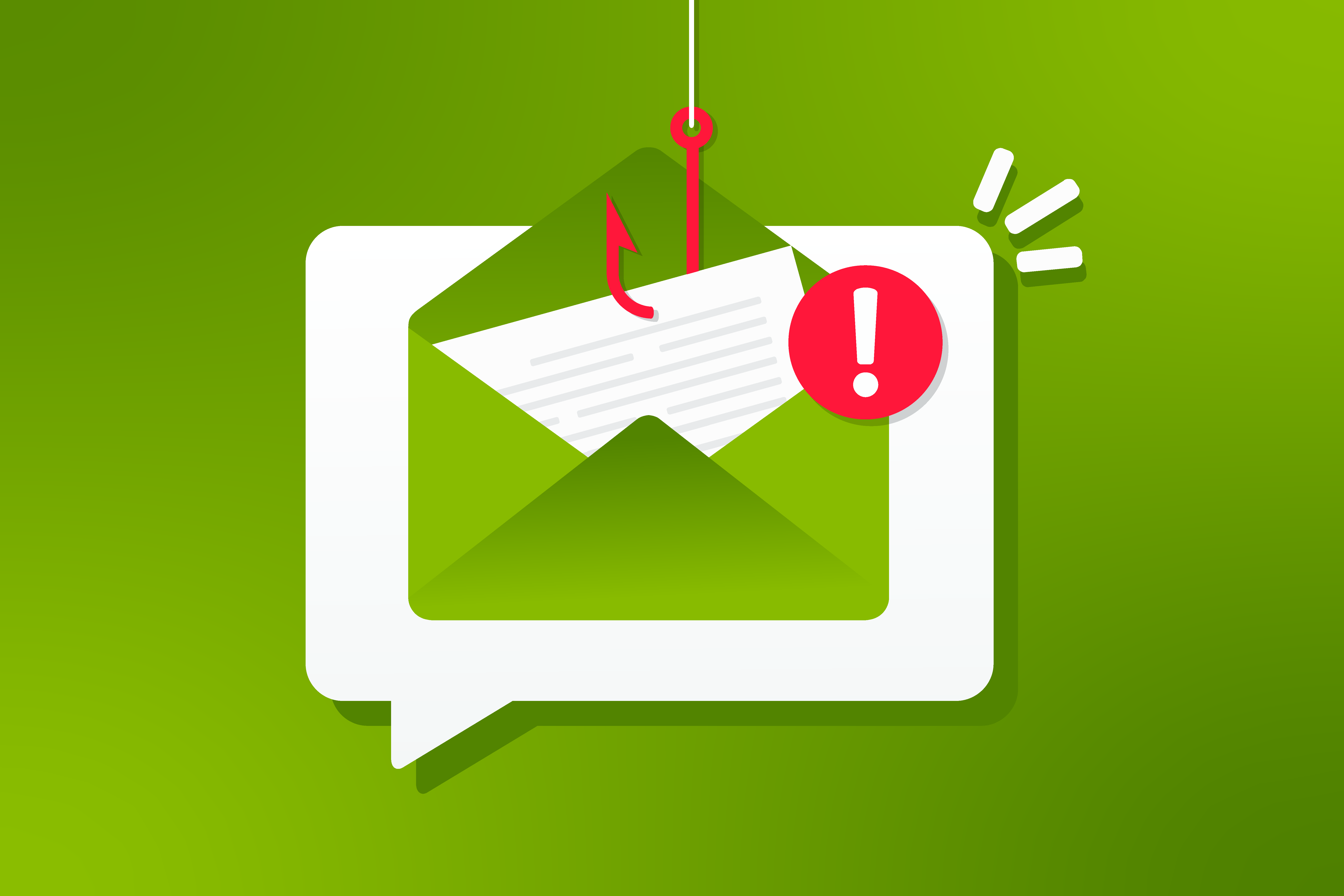 Illustration depicting phishing scams.