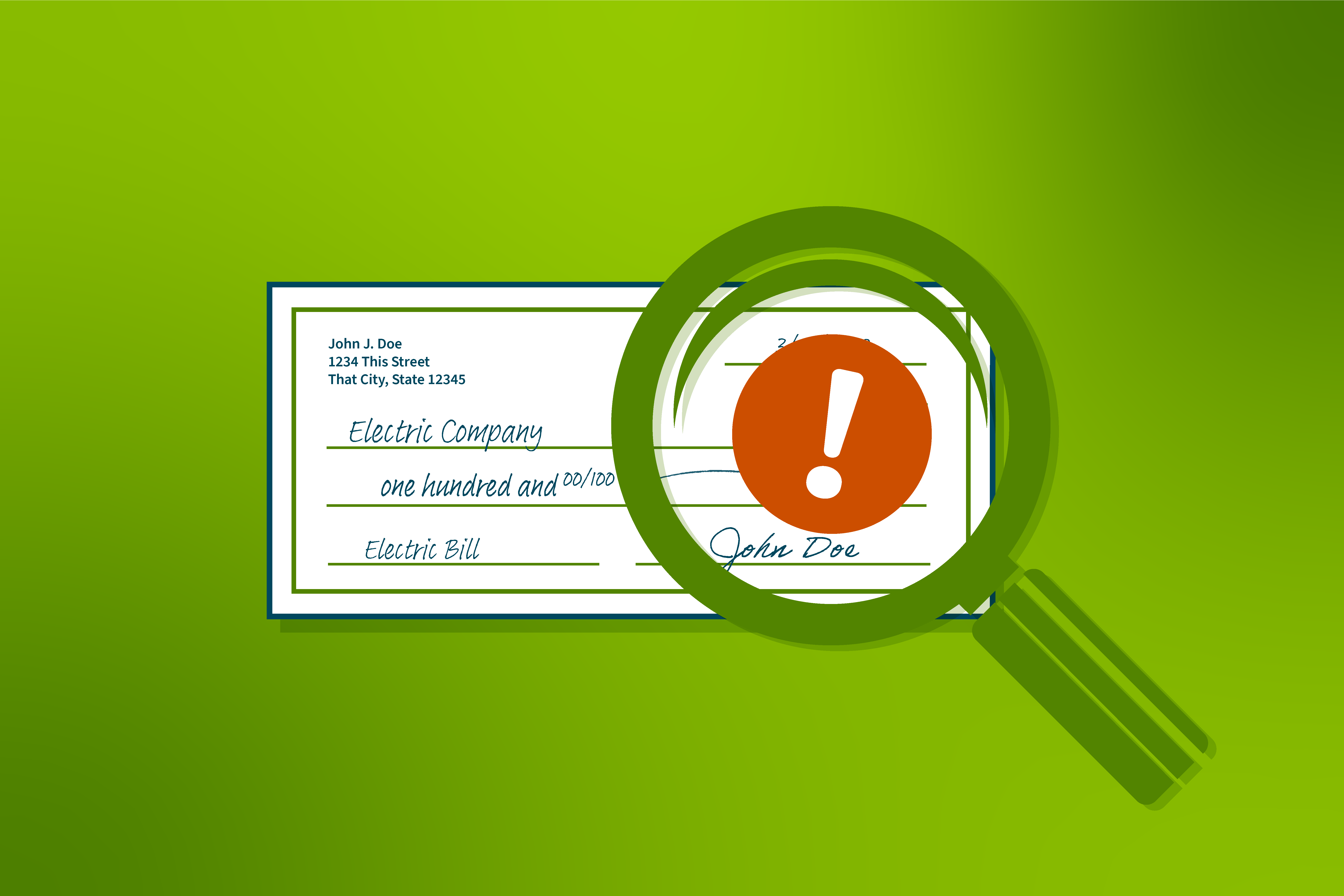 check fraud illustration