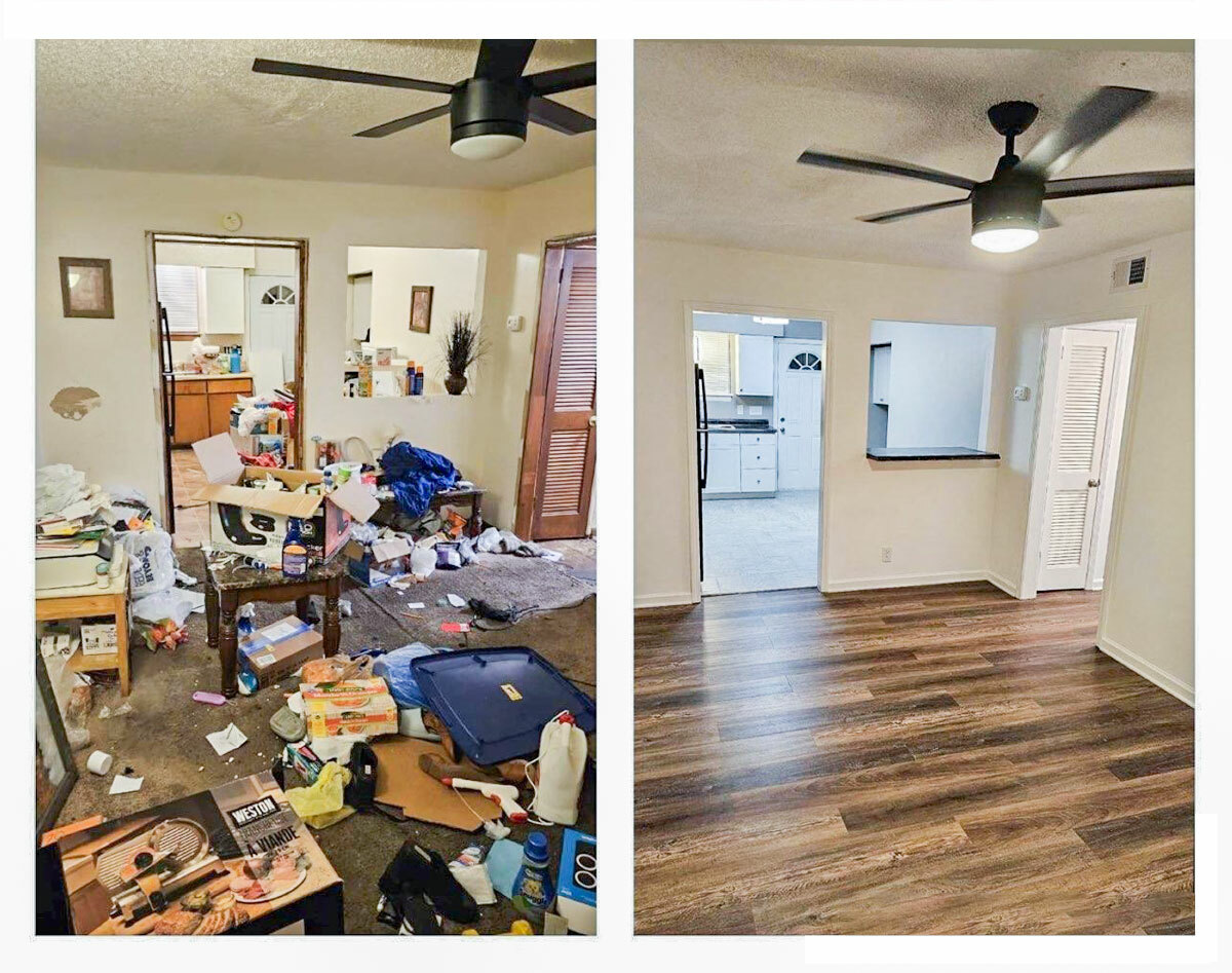 Living Room Before and After