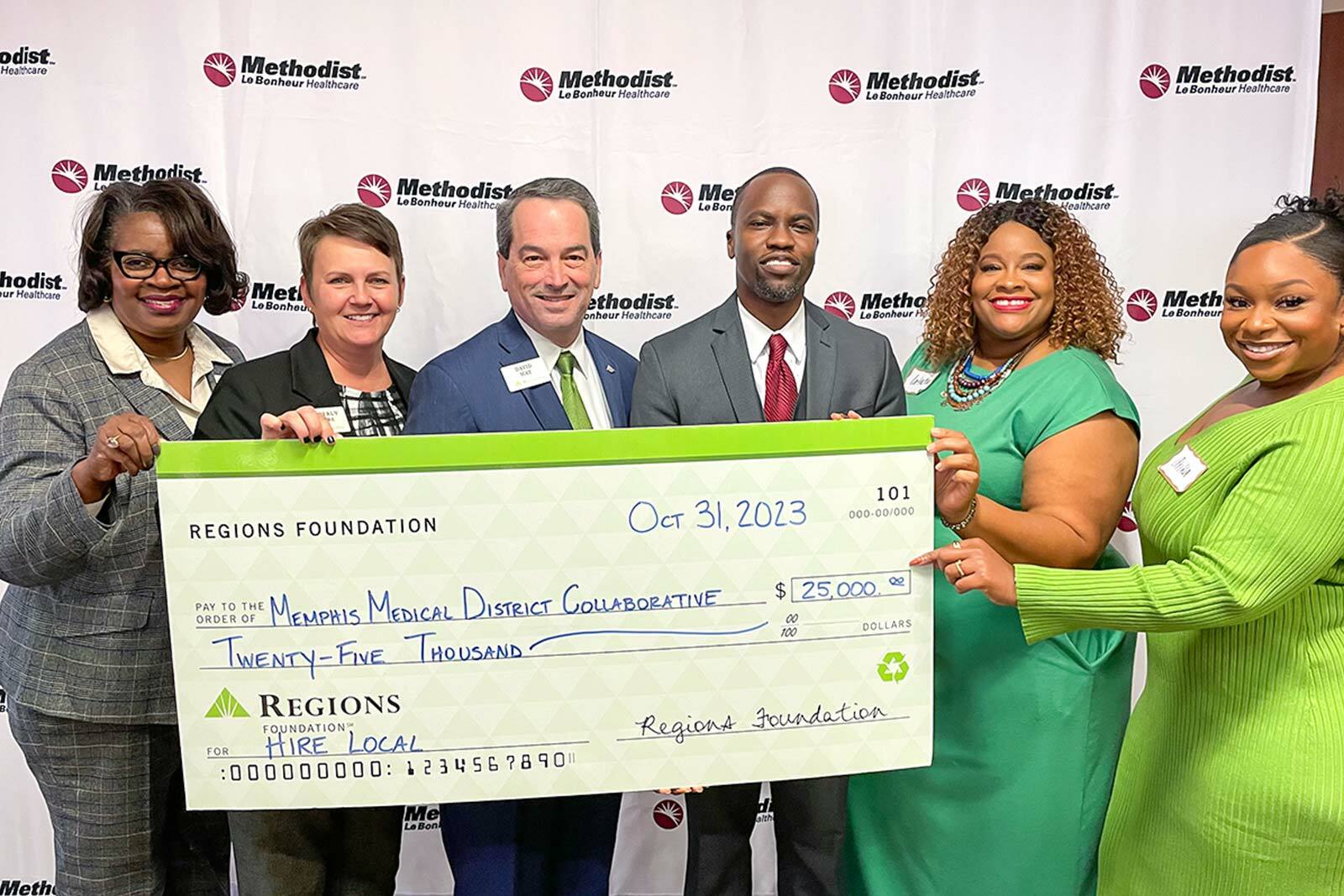 Memphis Medical District check presentation