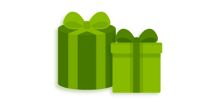 illustration of two gift packages
