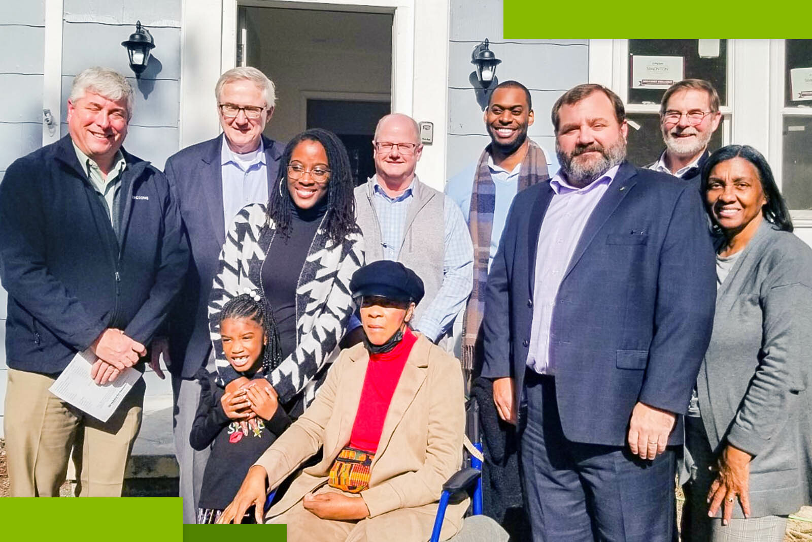 Regions volunteers with Seaton Family