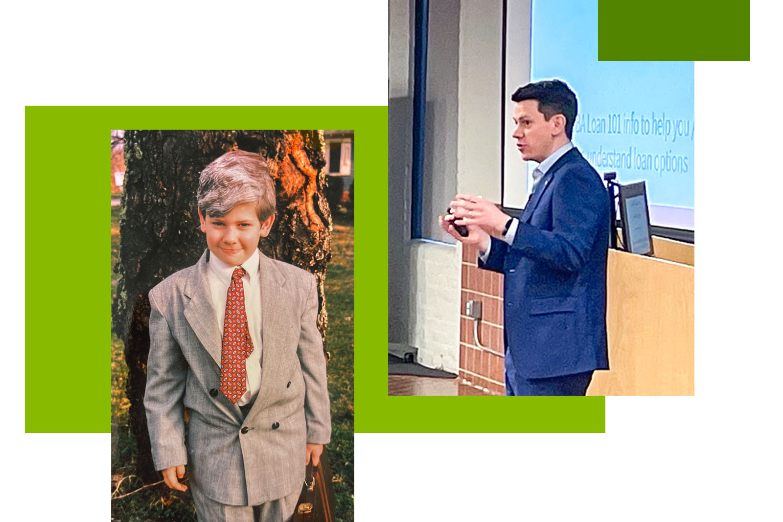 Collage - Art Richey as a child and now