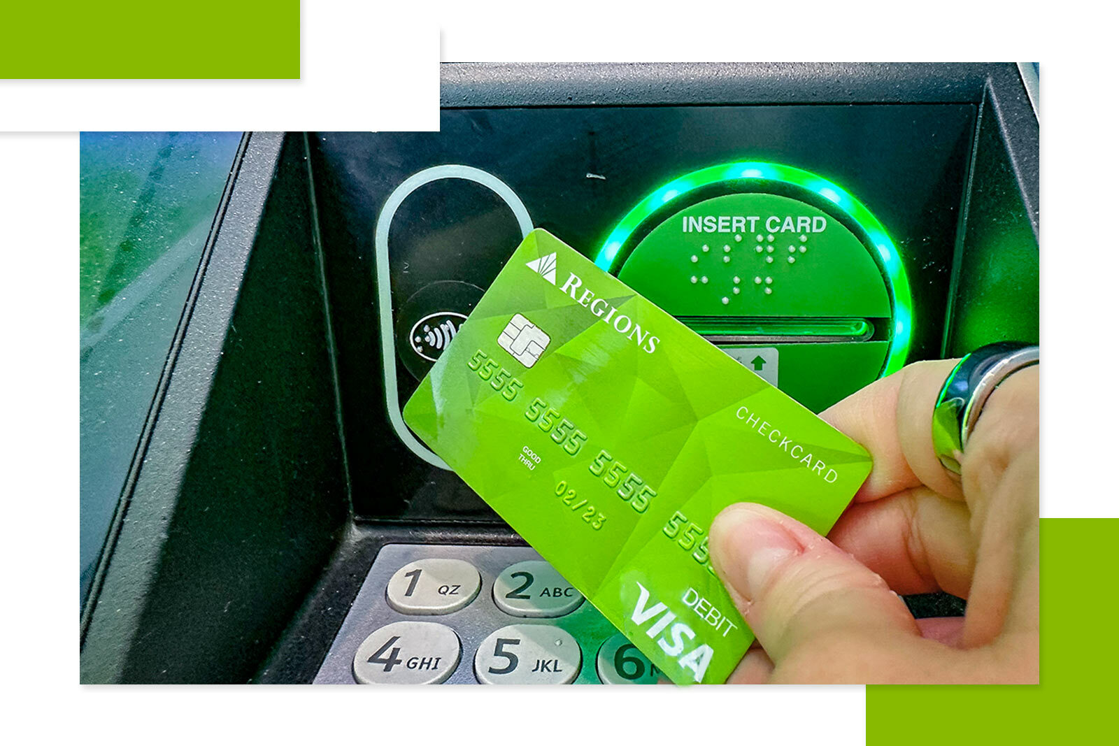 person holding a credit card p to a tap to...