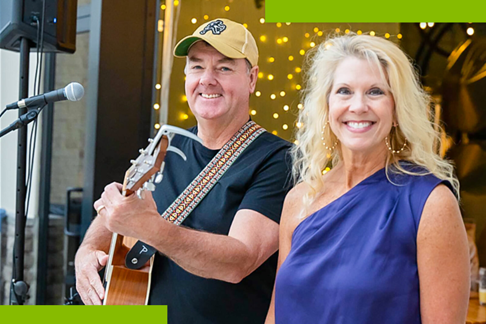 Terry Hoey and Gretchen performing on the stage