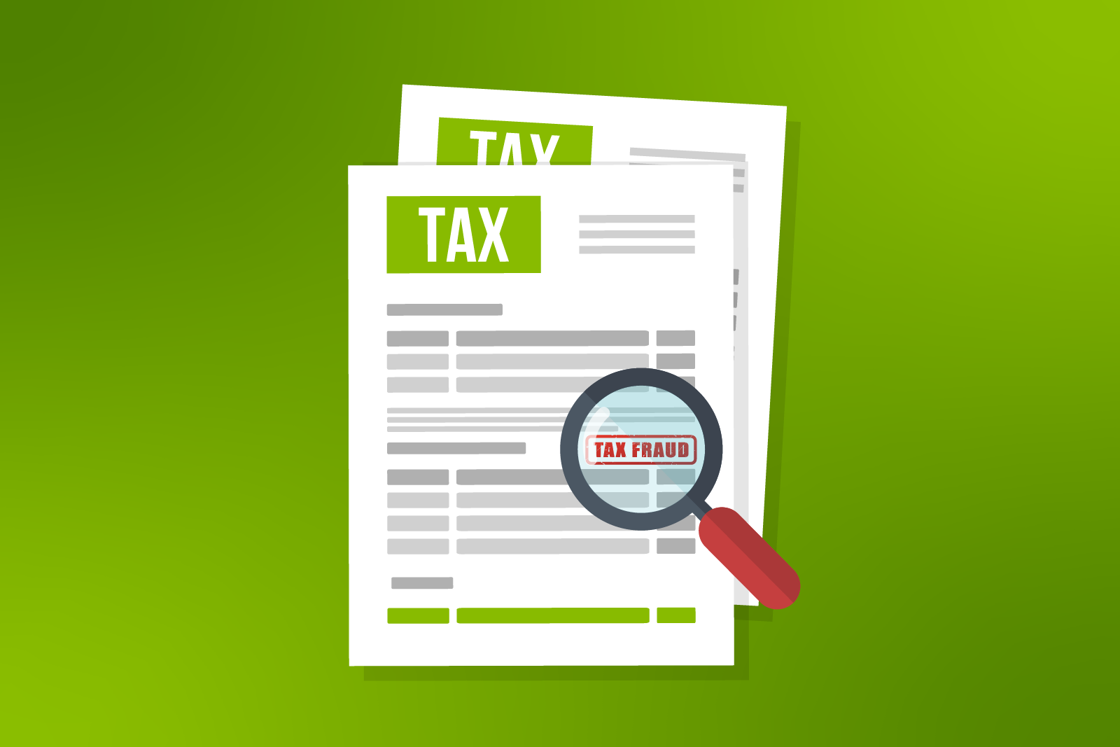 Tax Fraud Red Flags illustration
