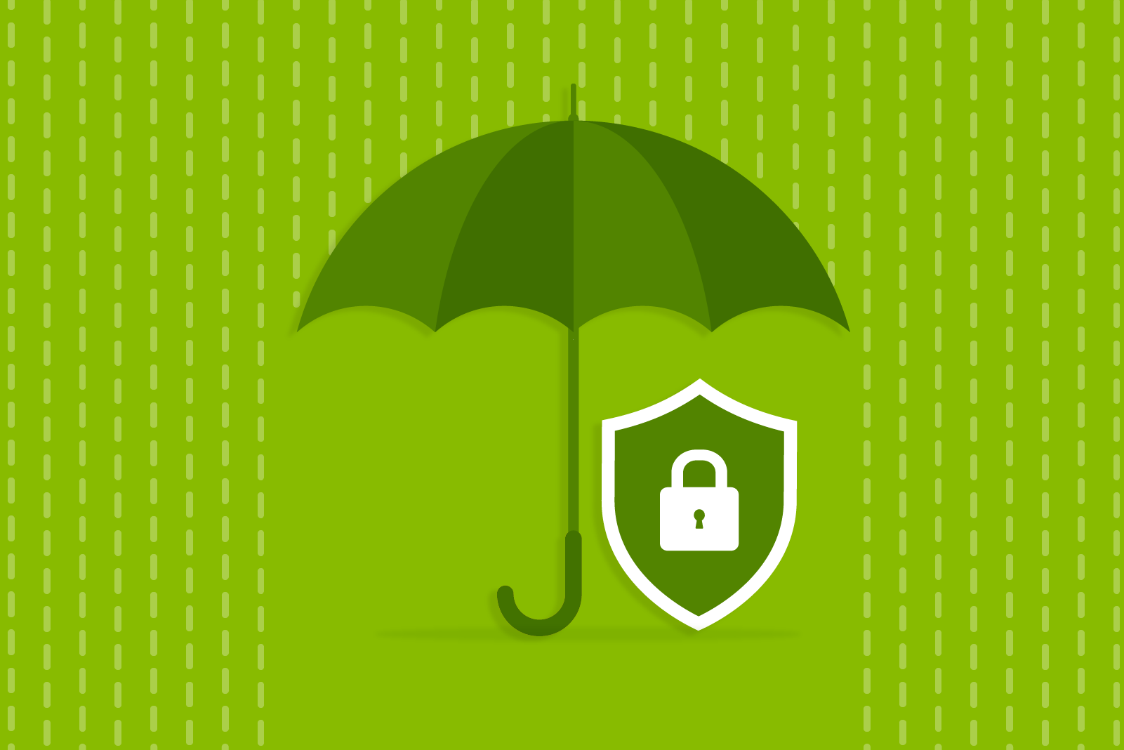 illustration of an umbrella in the rain. the umbrella is...