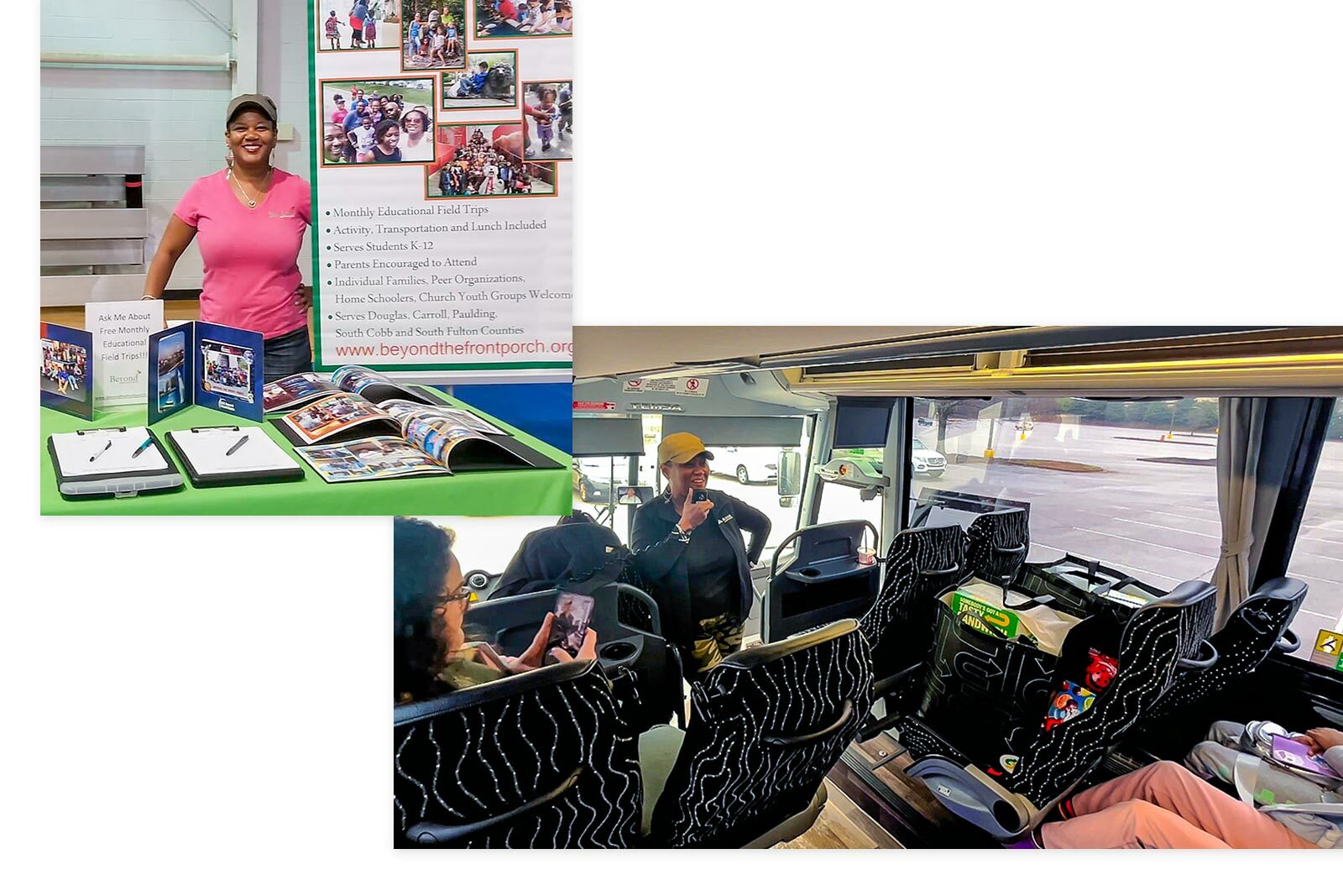 Kascia Polk volunteering at various events