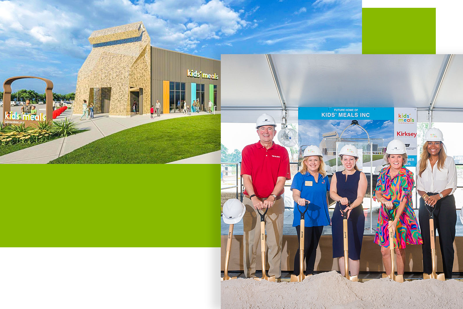 a rendering of the Kids' Meals office in Houston, and...