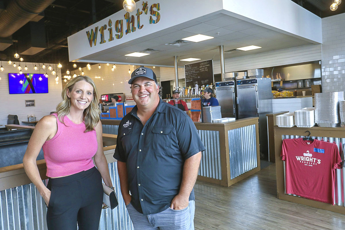 Regions’ Jaclyn Henderson with pitmaster extraordinaire Jordan Wright.