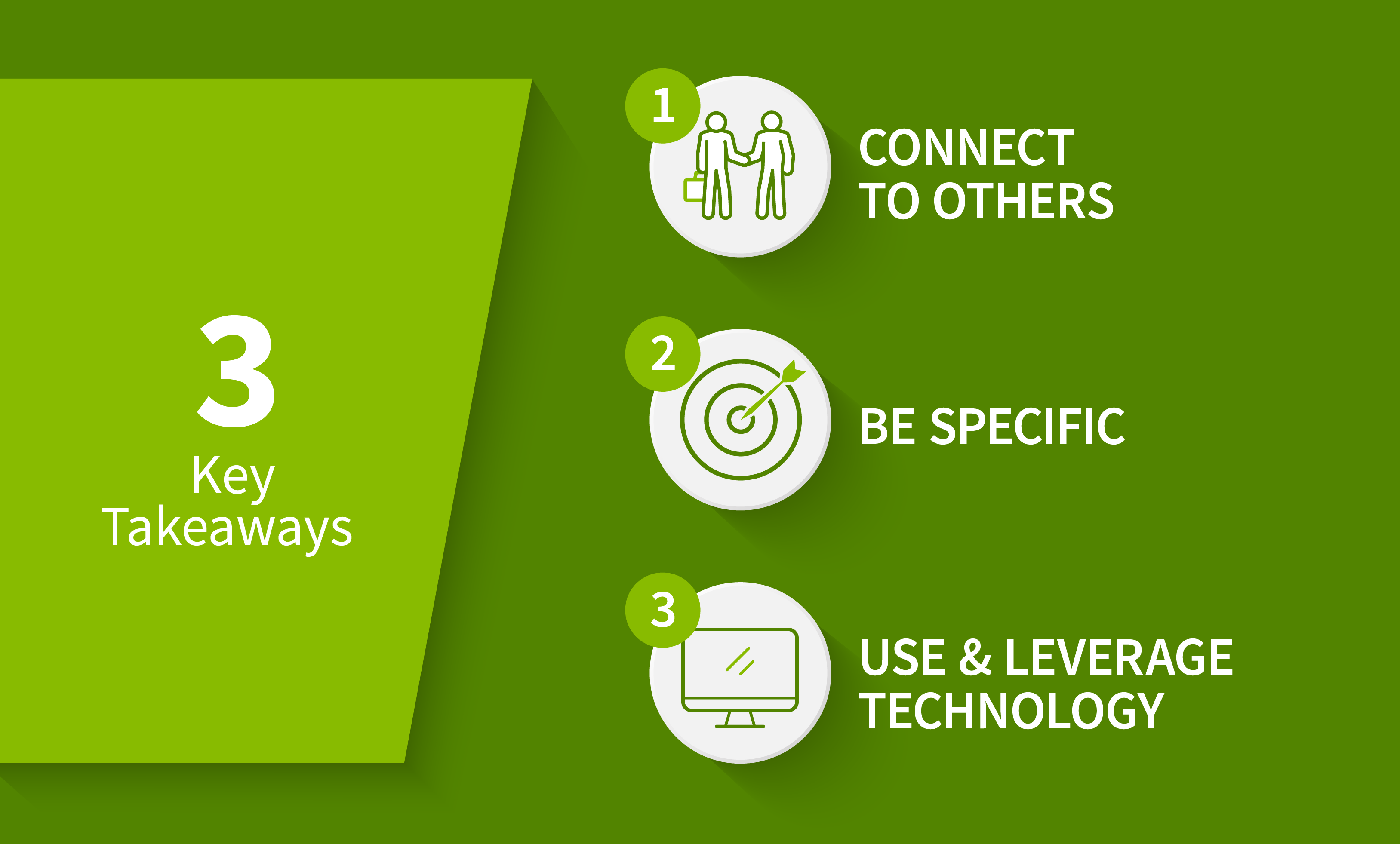 Three Key Takeaways infographic