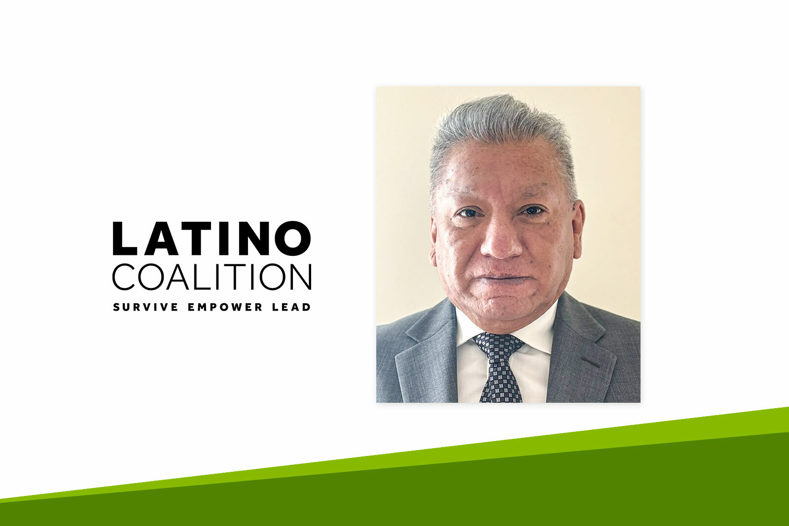 Edwin Arellano headshot and Latino Coalition logo