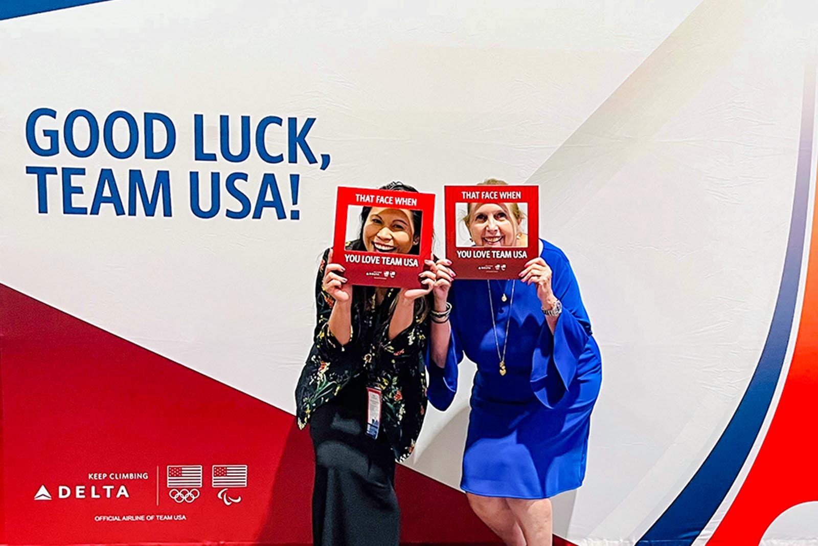 Gina and Kathy Lovell posing for the picture