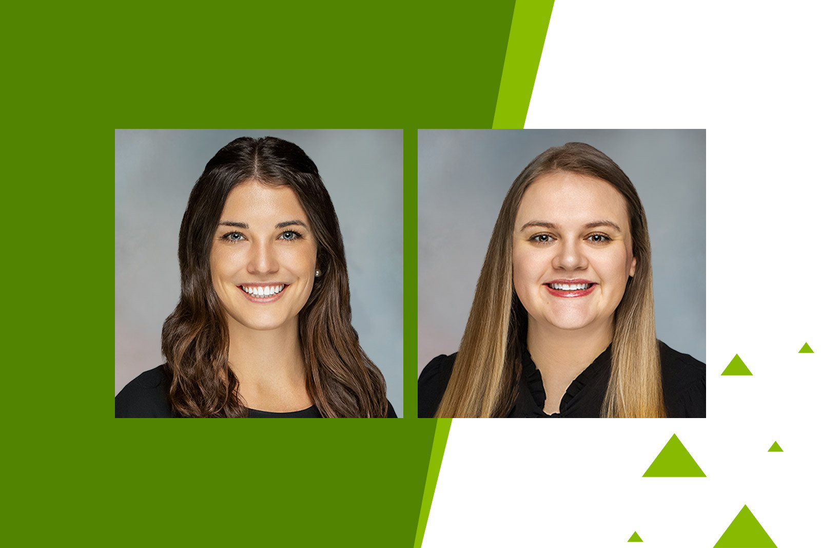 Headshot photos of Cassidy Goble and Alexa O’Neal