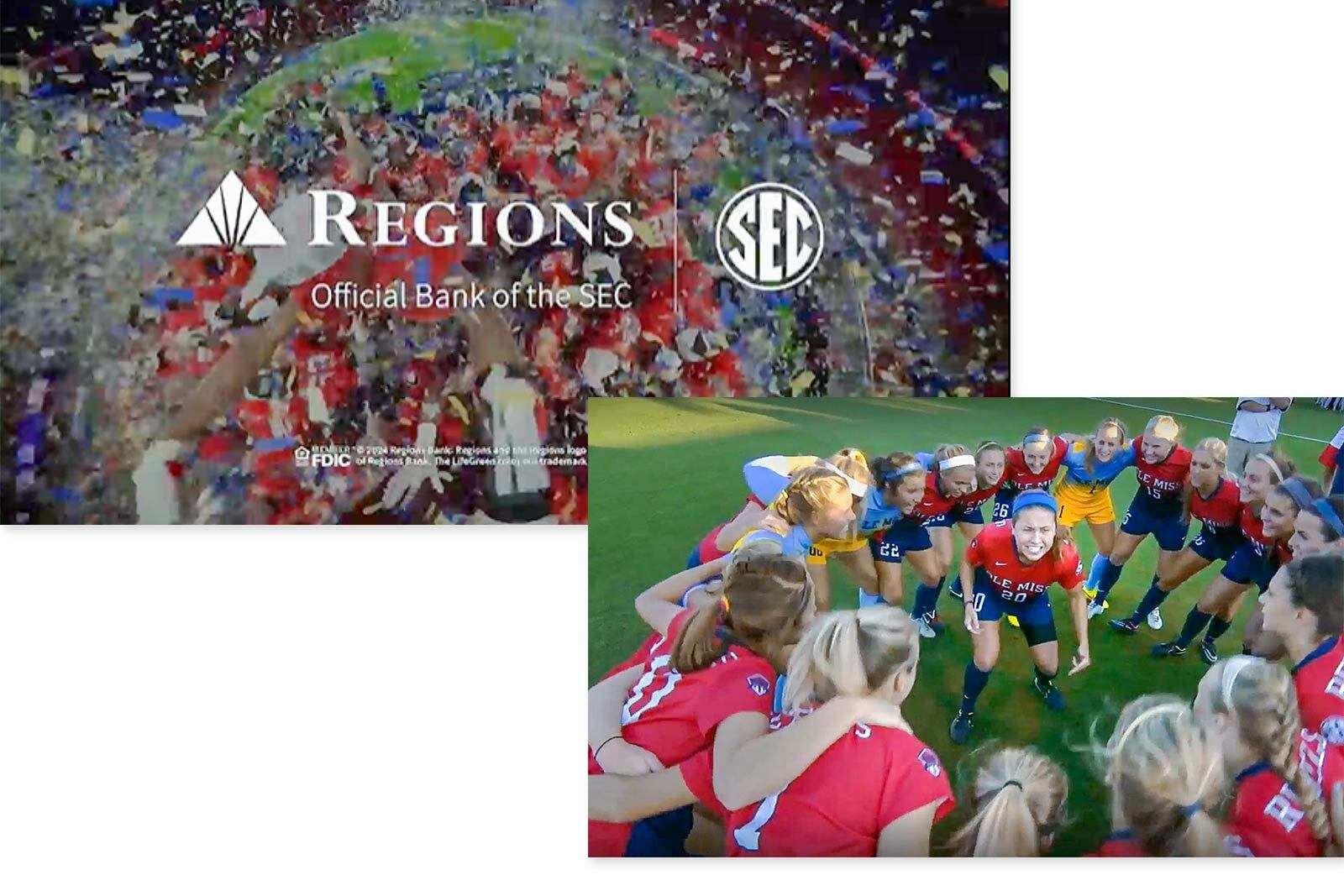 screenshots from video showing a group of athletes on a...