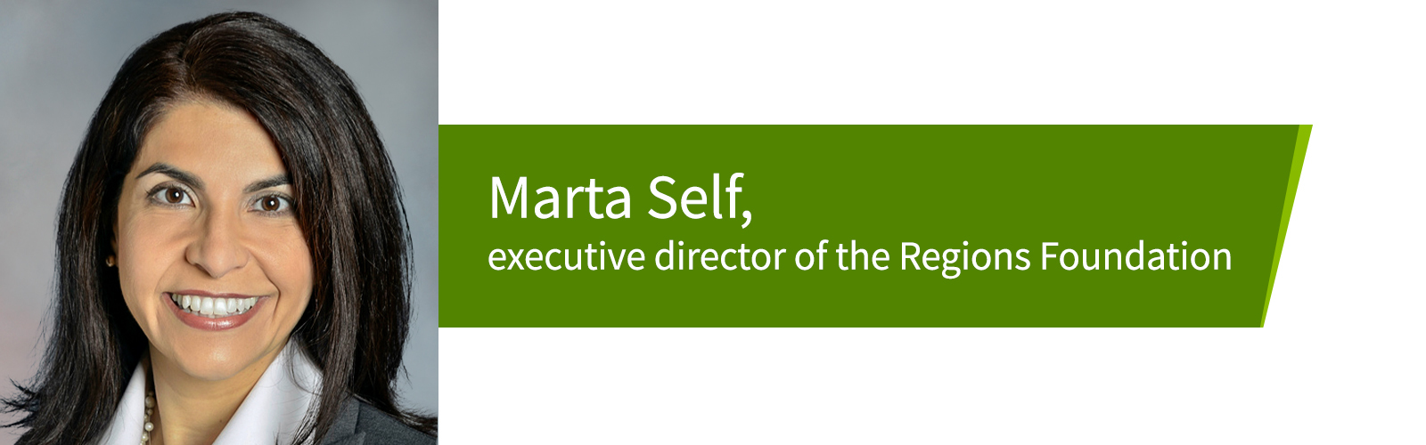 Marta Self, executive director of the Regions Foundation.