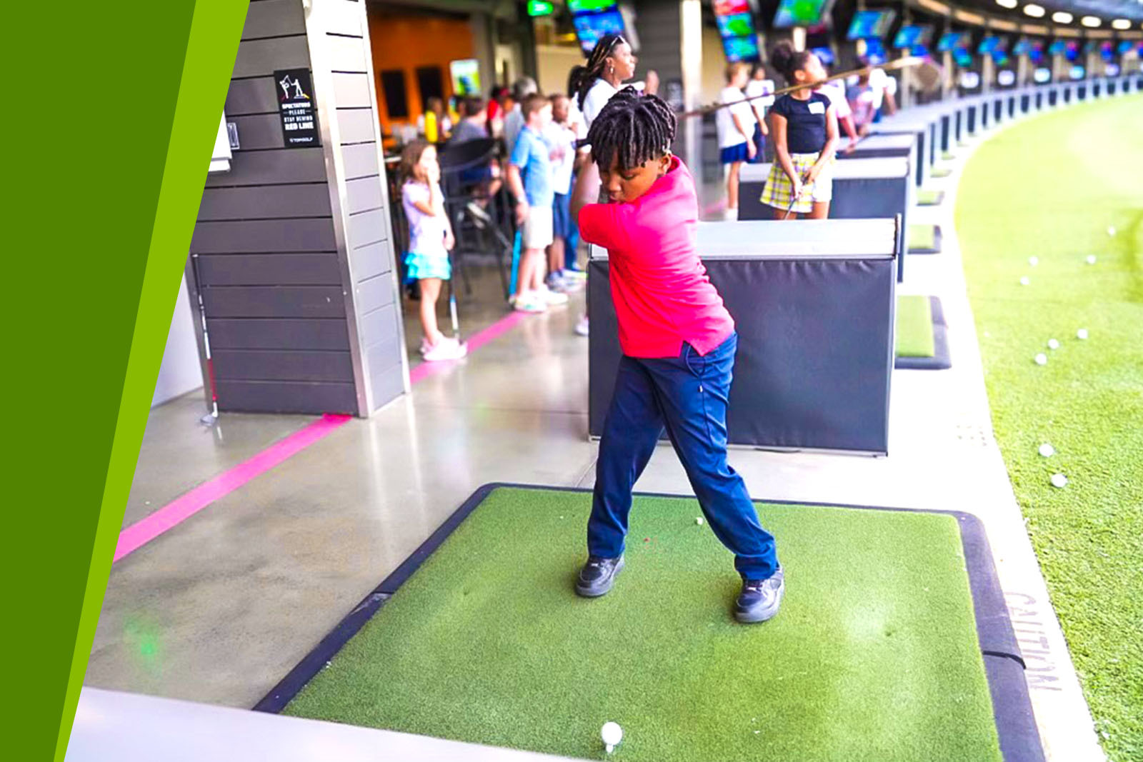 child golfer at First Tee in Birmingham, Alabama