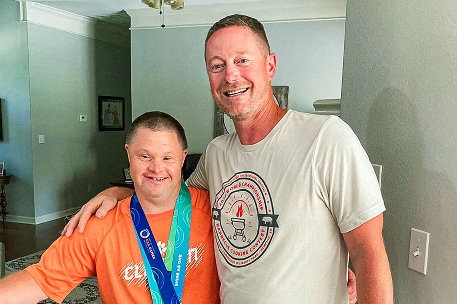 Derek Smith and his friend Steve Brown.