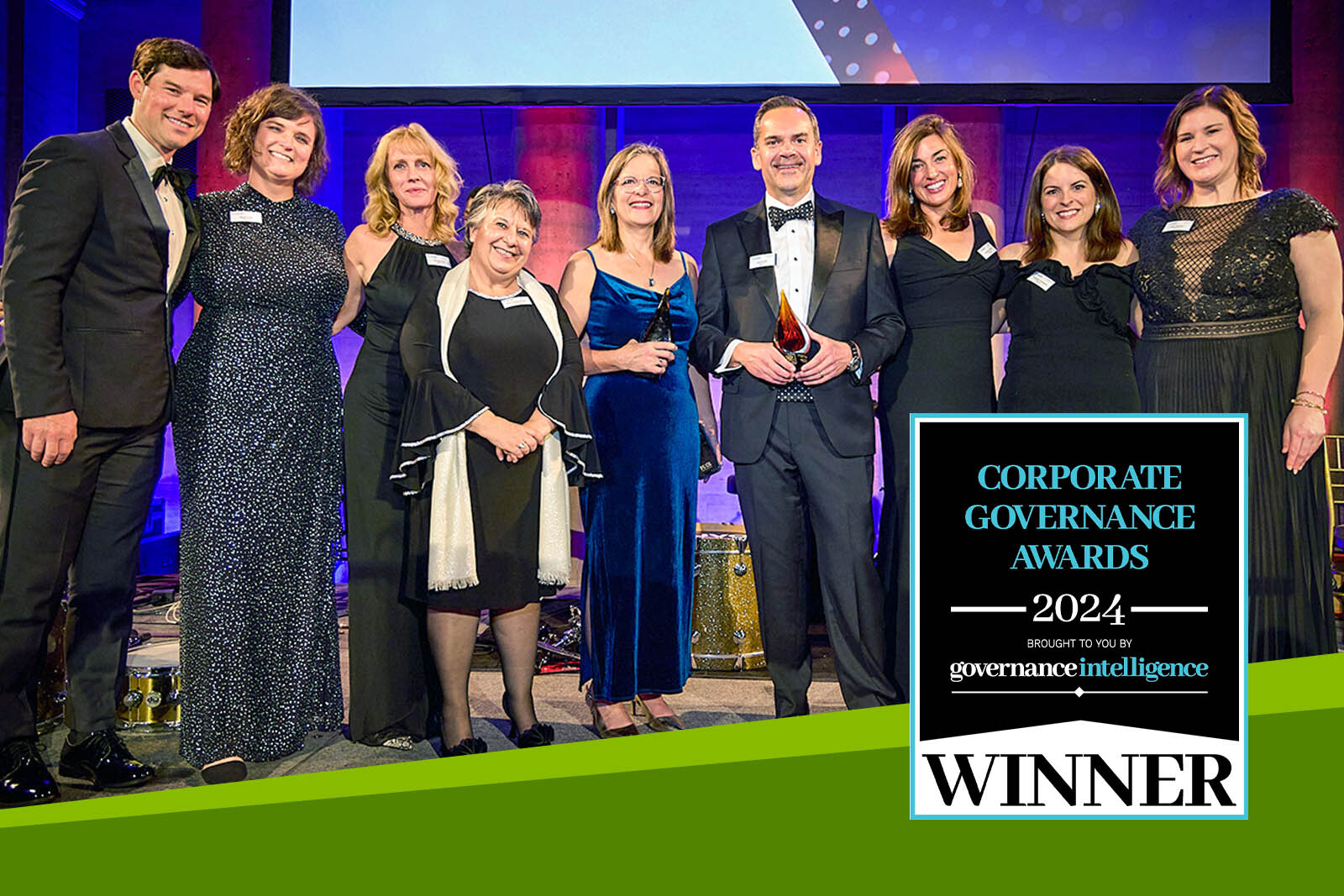 Group photo with the CGA Award logo