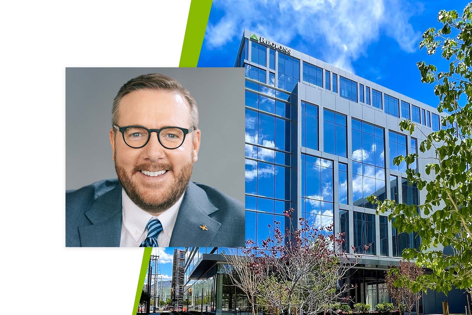 Headshot of Joel Cannon and an image of Regions Salt...