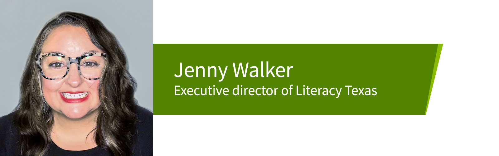 Headshot photo of Jenny Walker, Executive director of Literacy Texas.