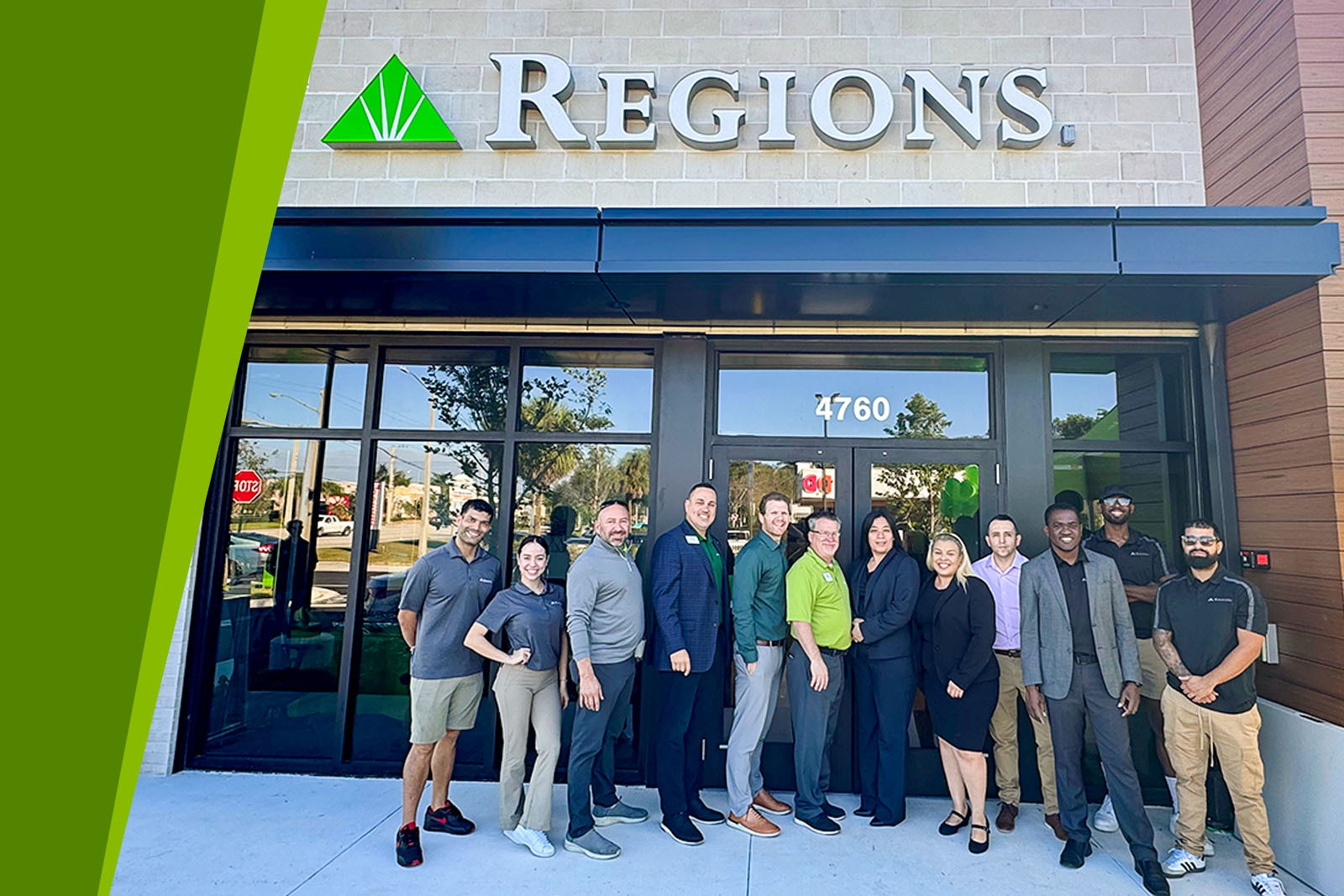 Delray Branch team in front of the new building