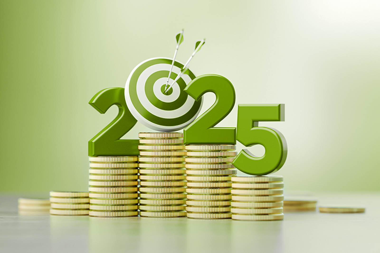 New Year's resolution for your money, represented by 2025 and...