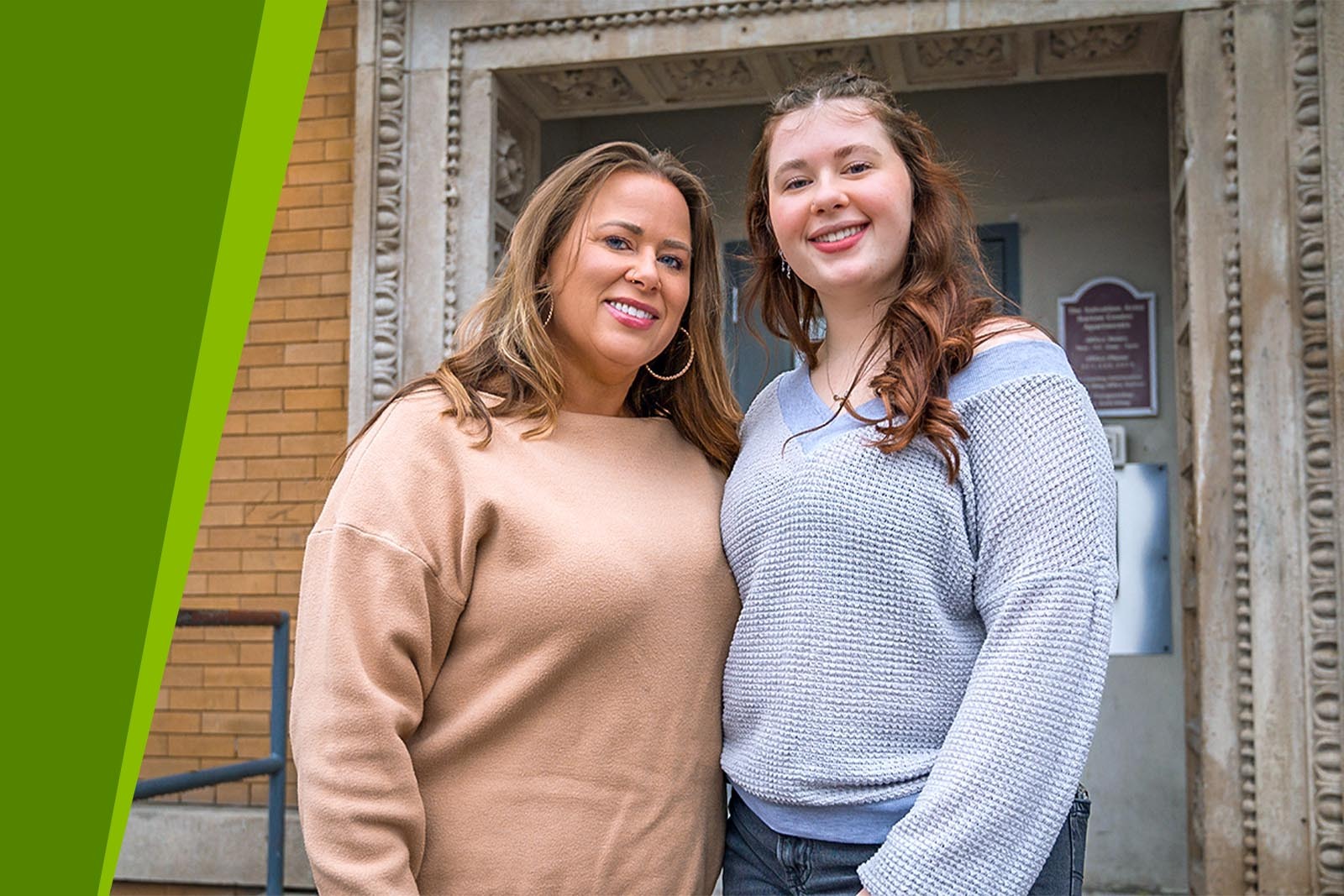 Amanda Henriott and Layknn Davidson standing side by side, smiling...