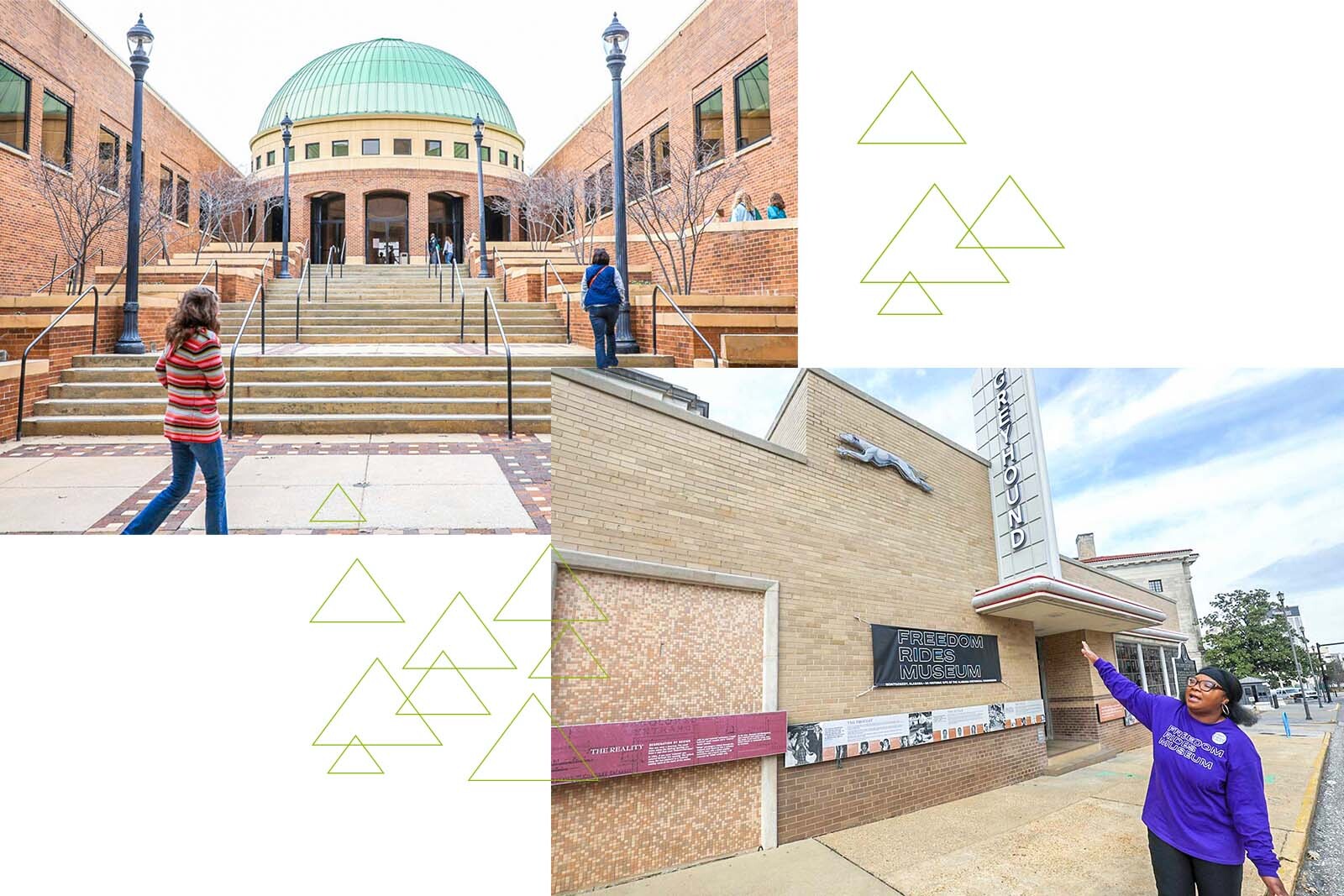 Civil Rights historic locations in Birmingha, Alabama, and Montgomery, Alabama.