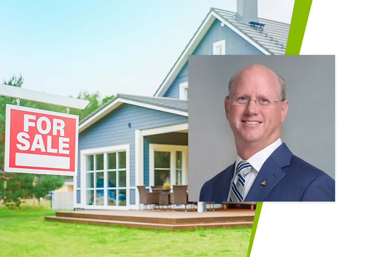 Drew Chuba headshot in foreground and an image of the...