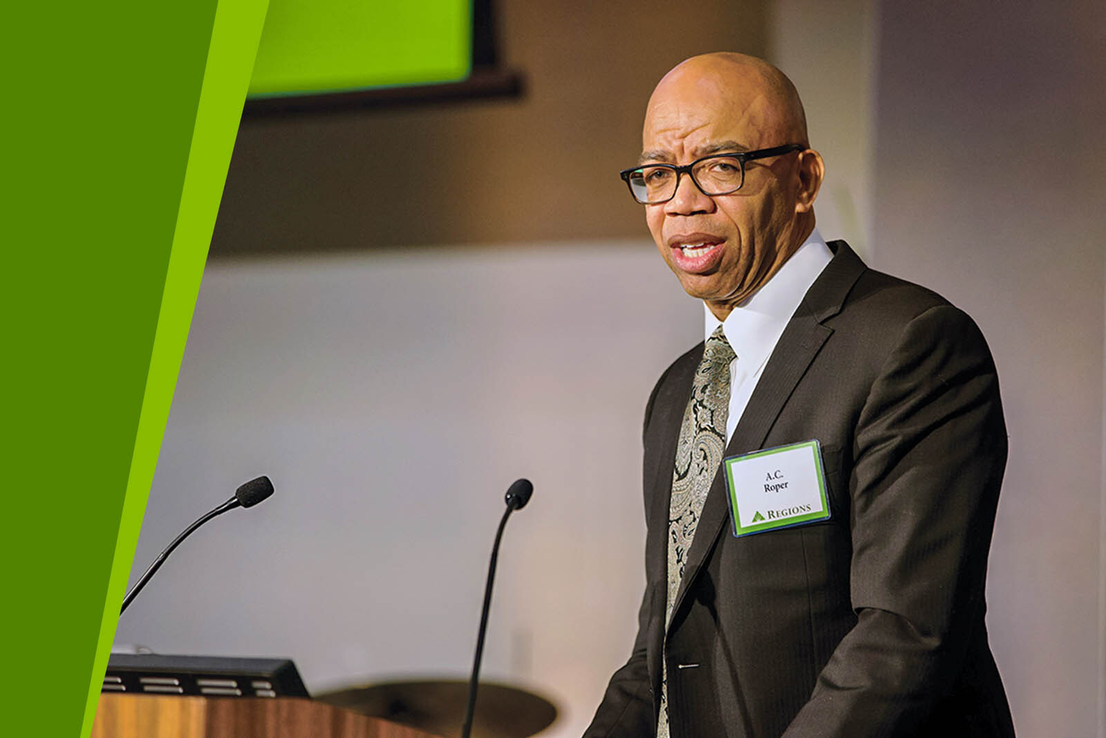 Lt. General A.C. Roper speaking at the Regions Bank’s History...