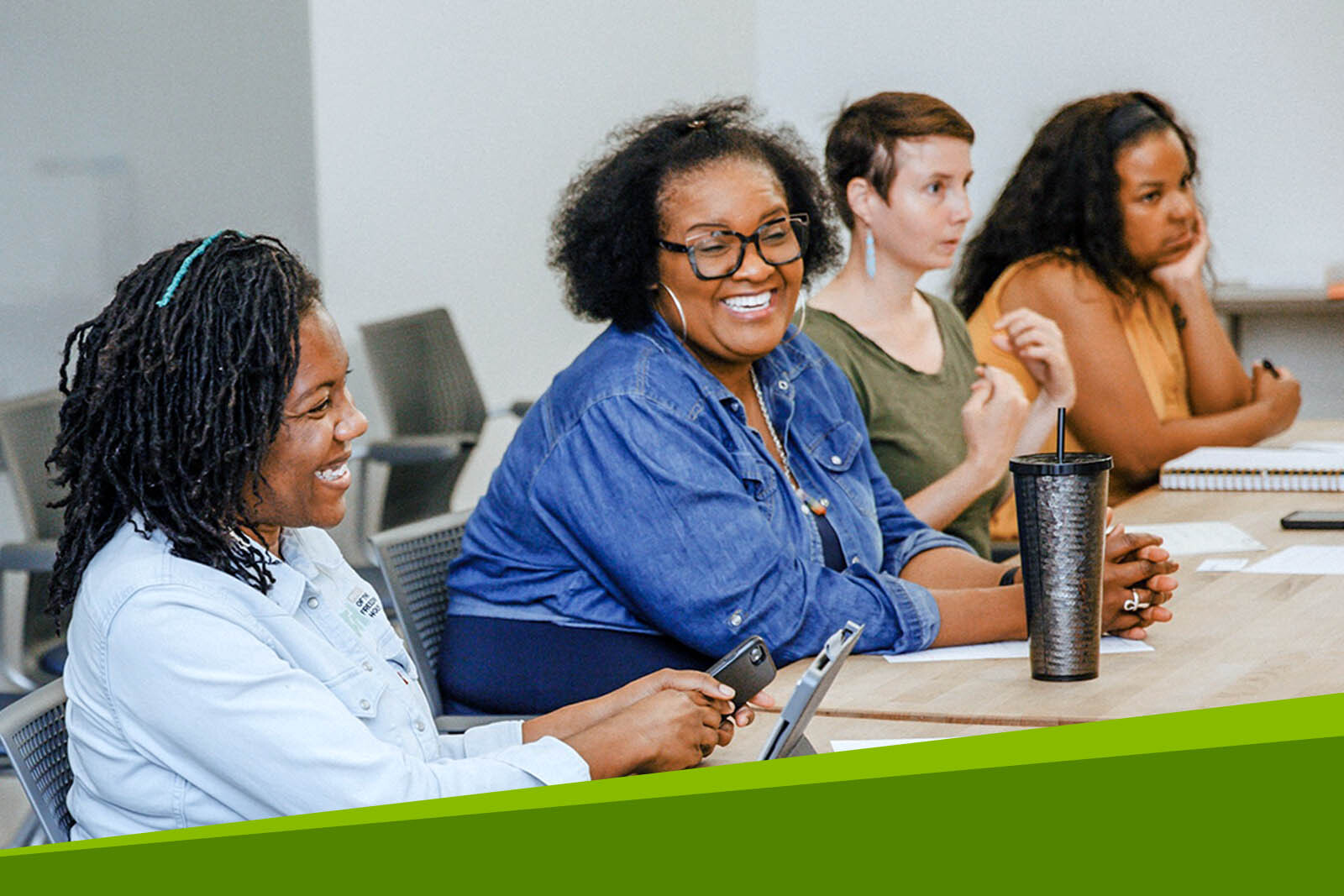 Group of individuals, part of the Financial Wellness Collaborative sitting...