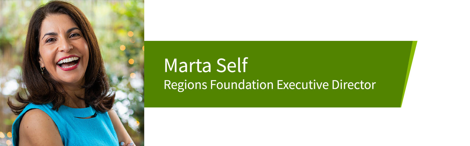 Headshot photo of Marta Self, Regions Foundation Executive Director.