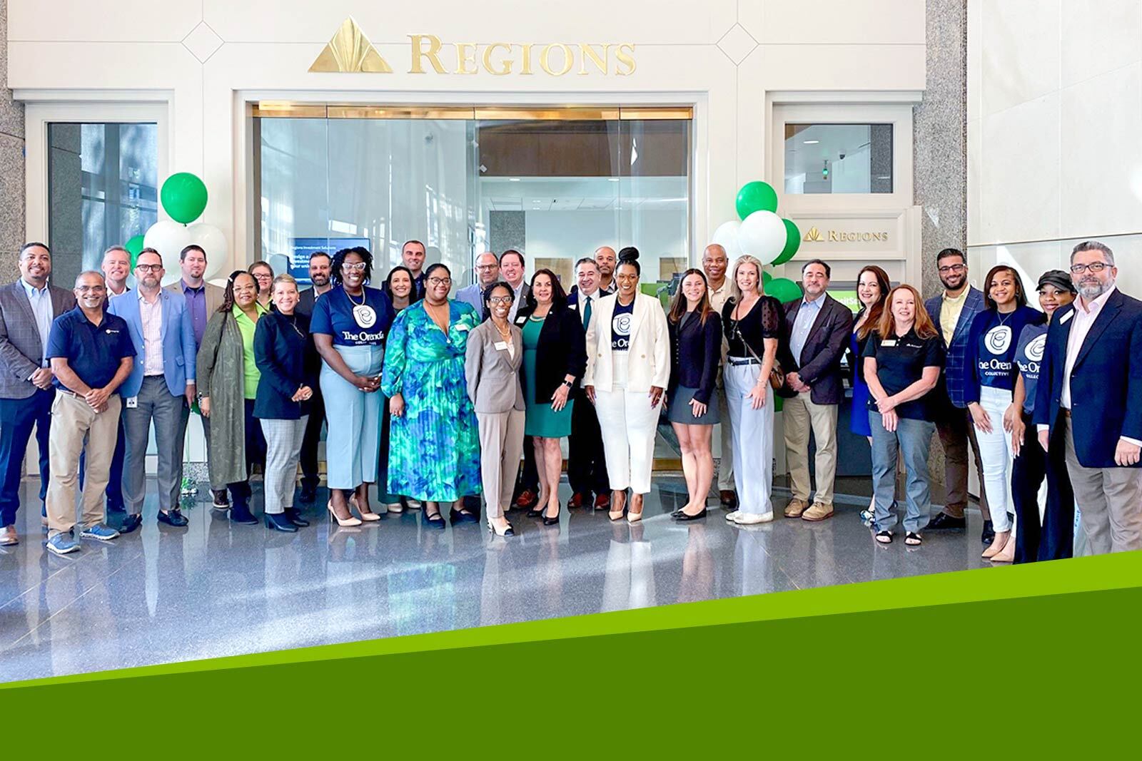 Regions group of leaders and associates at the opening of...