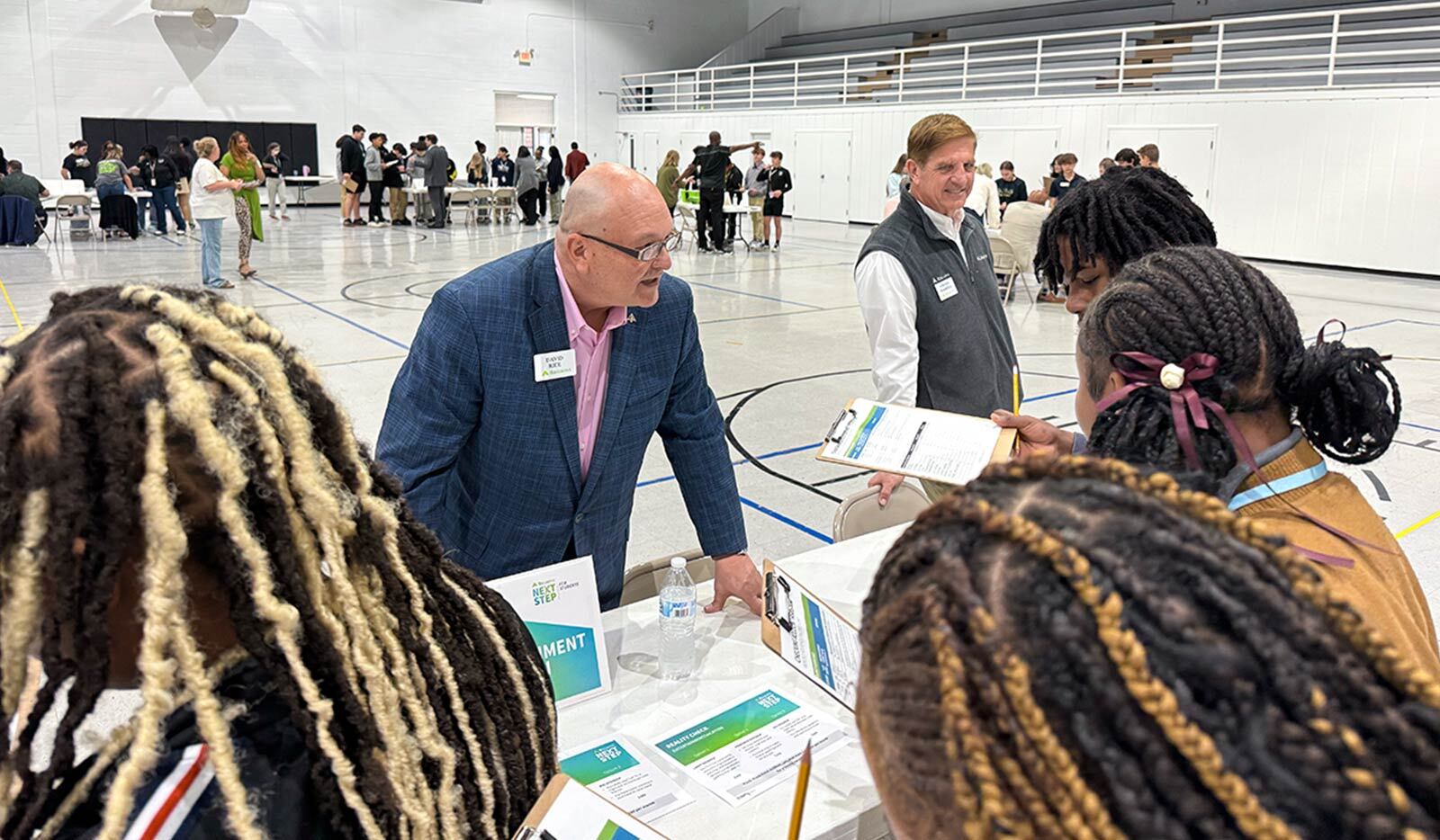 Students at the Next Step Reality Check event.