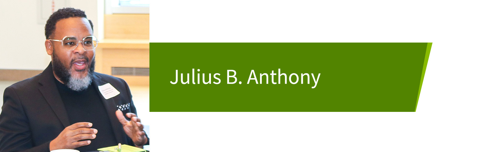 Headshot photo of Julius B. Anthony, Founder and CEO, St. Louis Black Authors of Children’s Literature and The Believe Projects.