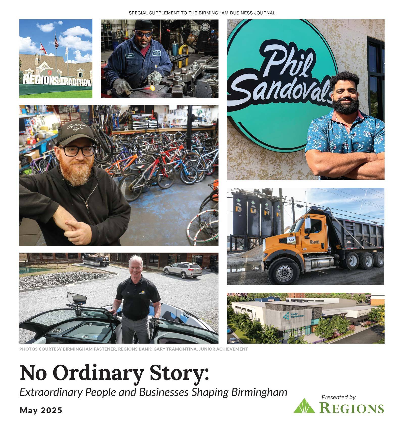 Cover of the Birmingham Business Journal with Stories of Business Helping Shape the Present and Future of Birmingham.