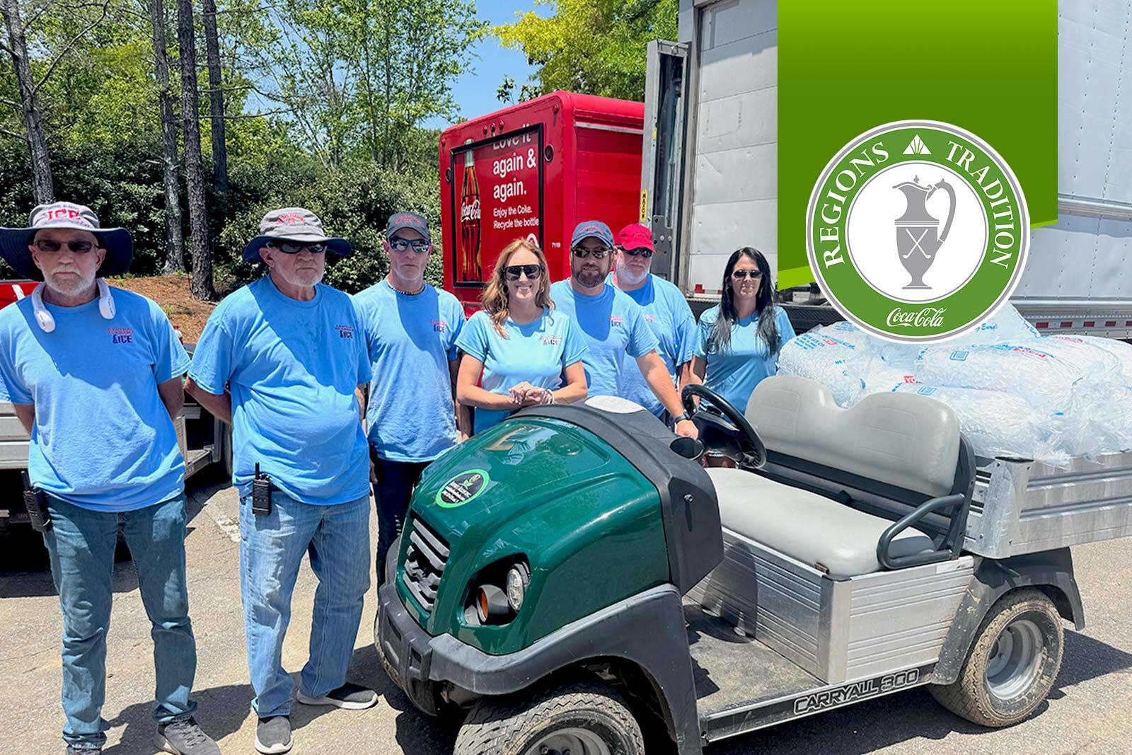 Mike Minor, the owner of Central Alabama Ice and his...