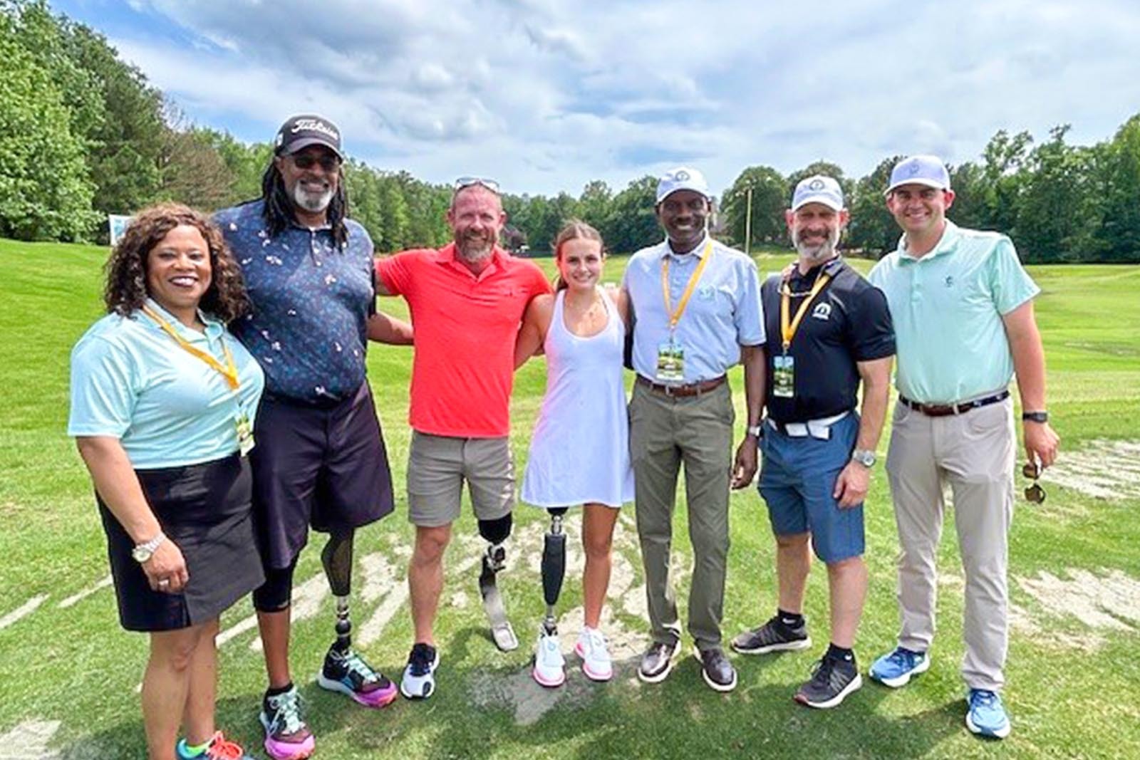 Golfers and attendees at Regions Tradition 2025 Adaptive Golf event.